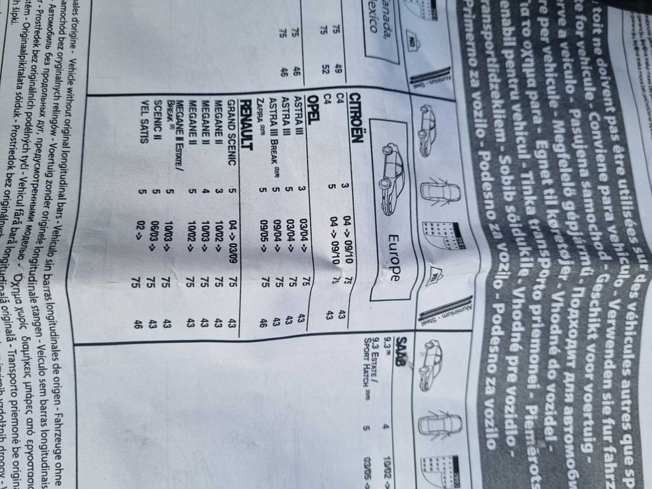 palcom様確認用 Bagażniki -belki aluminiowe Automaxi do Opla Astra III i innych