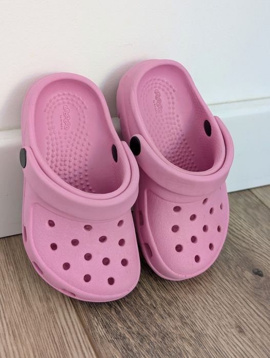 Крокси Crocs дитячі рожеві для дівчинки  C6 13.5см,  ідеальний стан