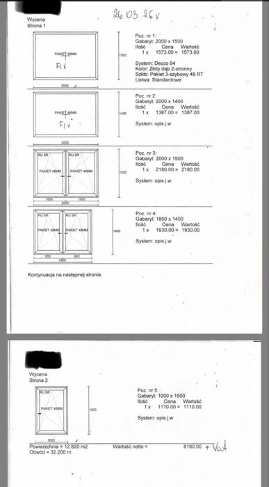 Sprzedam nowe okna  PCV system decco 82