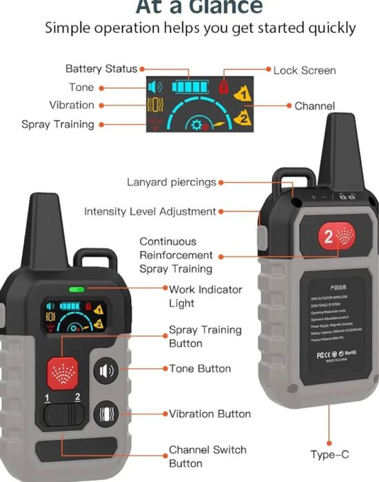 Спрей Нашийник для дресирування собак з пультом до 300 м