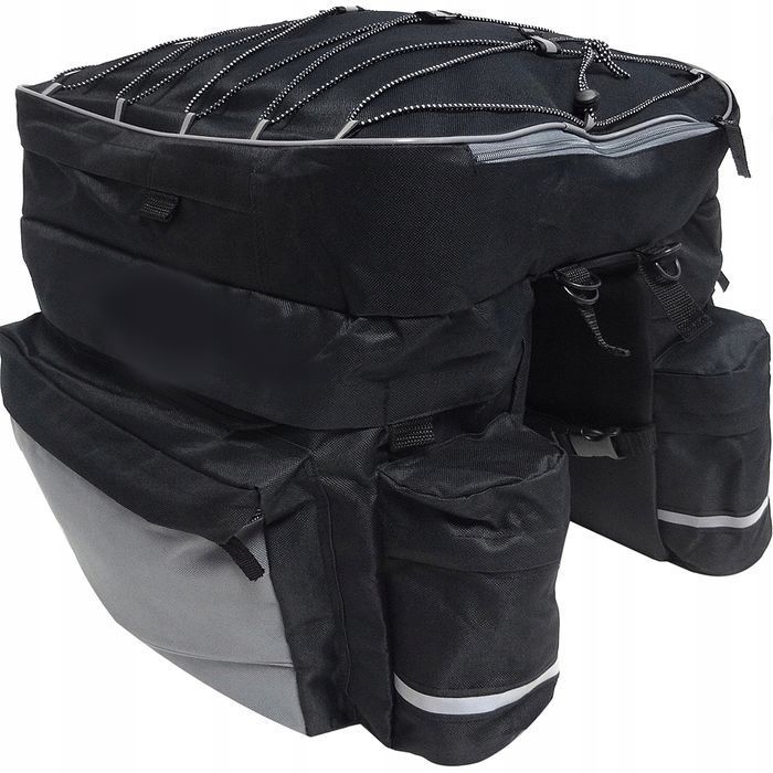 Sakwa rowerowa 3-komorowa 43L torba na bagażnik duża tył tylna