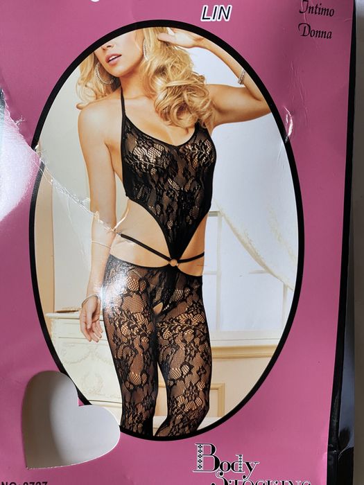 Czarne bodystocking bielizna erotyczna