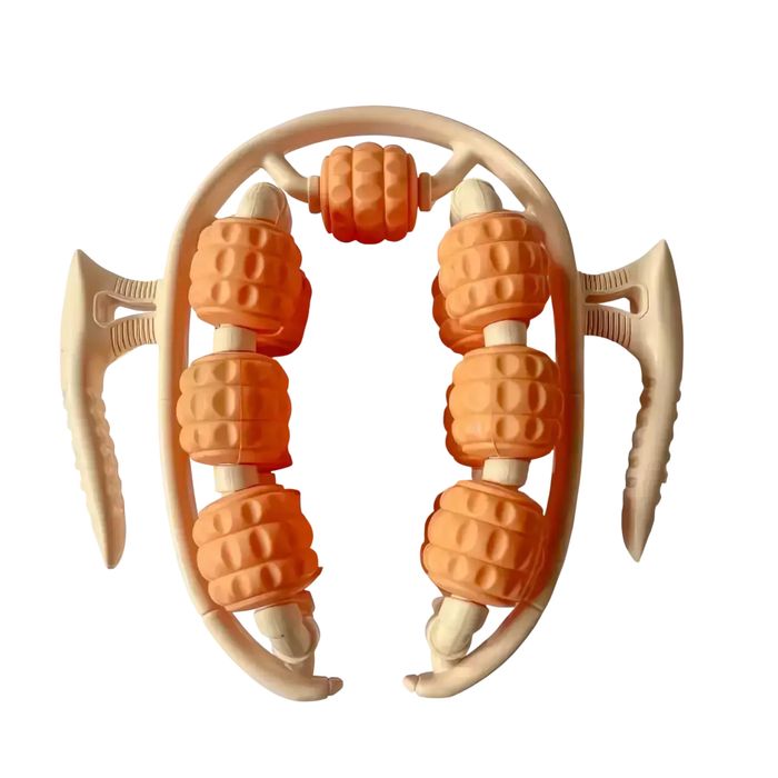 Антицелюлітний масажер для тіла ручний: ролер на 13 роликів