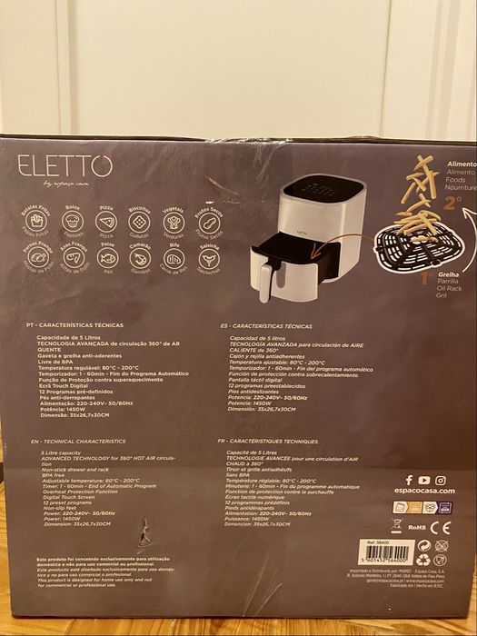 Airfryer 5 litros NOVA