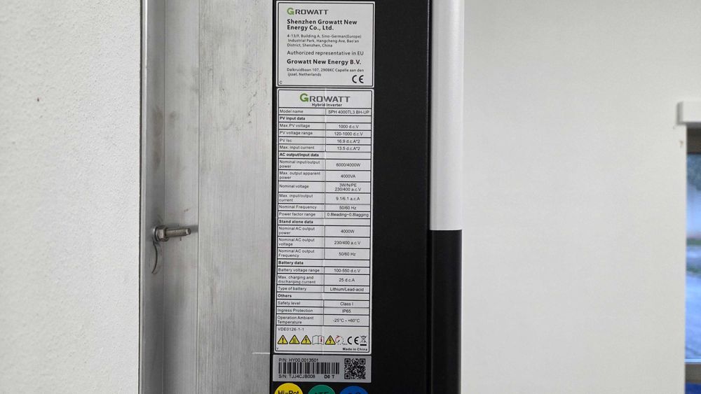 Inversor Híbrido Trifásico 4 kW Growatt SPH 4000 TL3-BH-UP