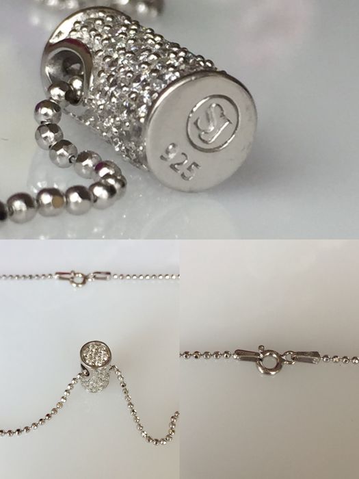 Срібна Цепочка з кулоном Sif Jakobs, (Thomas Sabo, Xenox) цирконій
