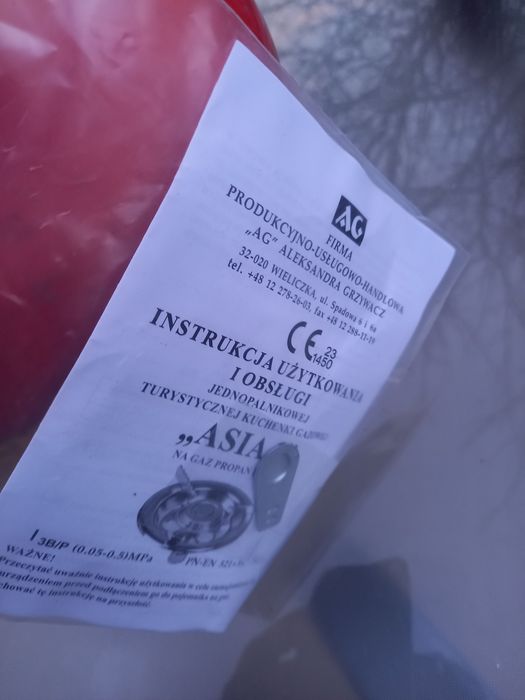 Kuchenka turystyczna 1palnikowa+ butla 2kg Zestaw