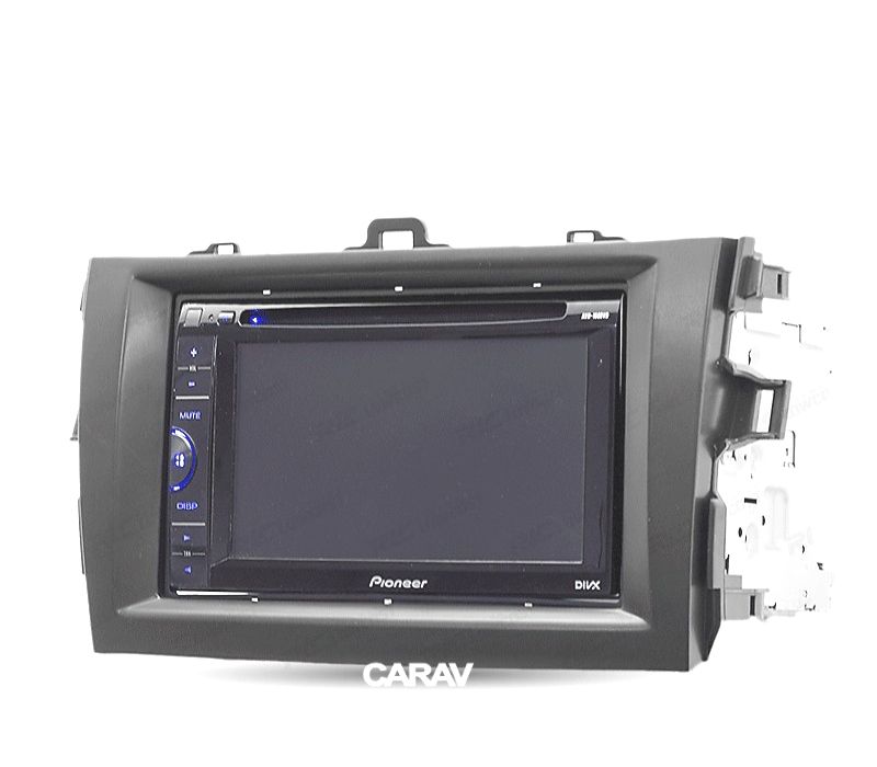 MOLDURA ADAPTADOR PRETO PARA RADIO 2-DIN PARA TOYOTA COROLLA 07-13