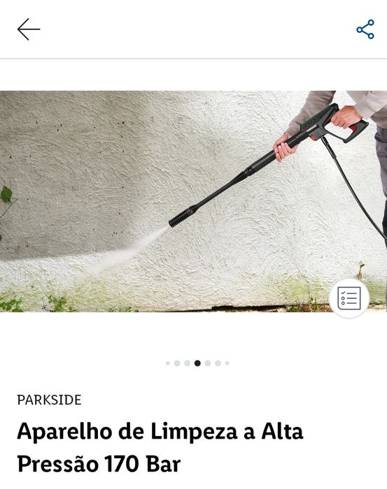 Máquina lavar limpar alta pressão 170 bar PARKSIDE