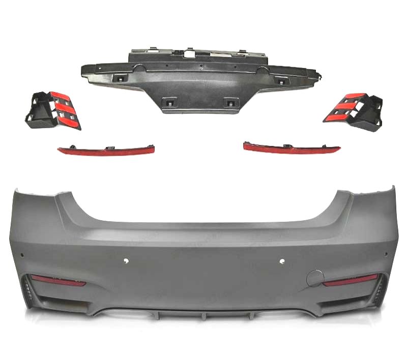 PARA-CHOQUES TRASEIRO BMW F30 LOOK M3 PDC + KIT DE ESCAPE