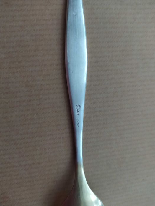 Komplet pozłacanych srebrnych łyżeczek