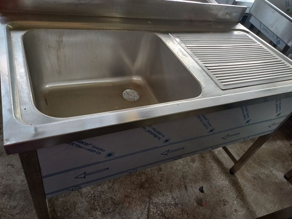 Bancada inox cuba grande dimensão