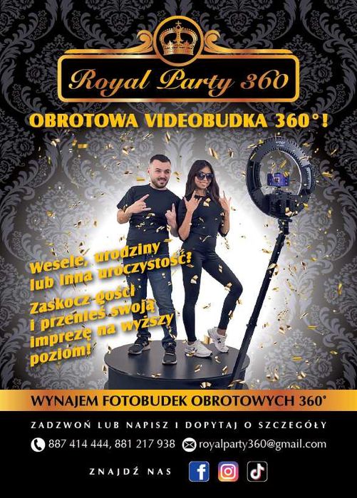 Fotobudka 360, Overhead i klasyczna już od 250 zł/h! OSTATNIE TERMINY!