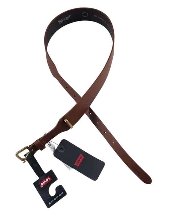 Damski pasek Levi's Modern Western Belt skóra prawdziwa brąz nowy75 cm