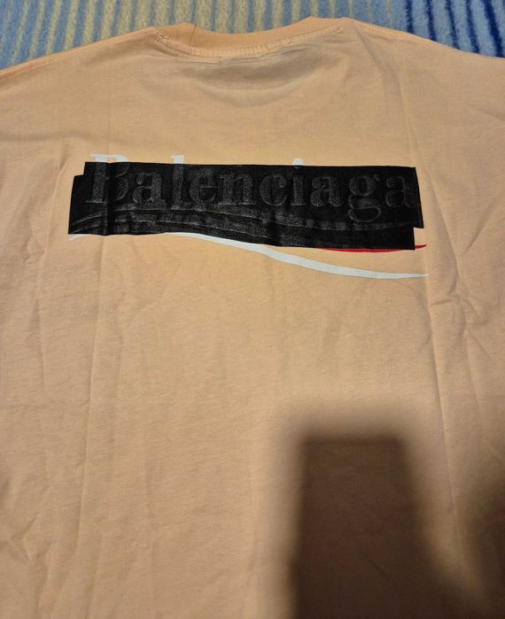 NOWOŚĆ Nowy koszulka tshirt bezowa Balenciaga Paris super JAKOŚĆ M