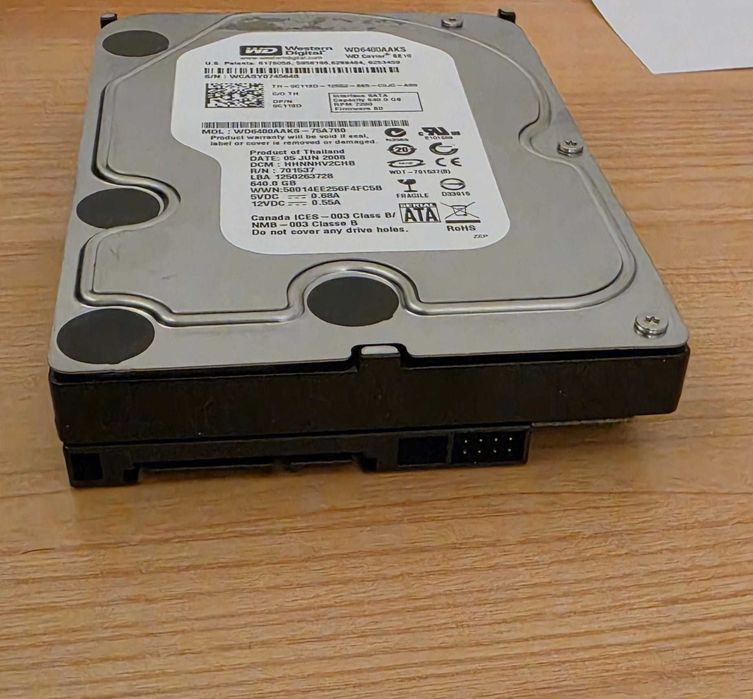 Disco Rígido Interno WD Caviar SE16 640GB SATA 3.5"