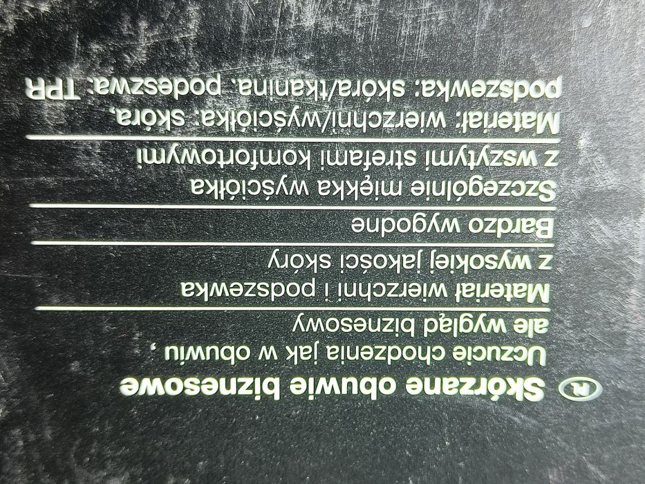 NOWE | Skórzane półbuty męskie LIVERGY, r. 43, czarne, wizytowe/biznes