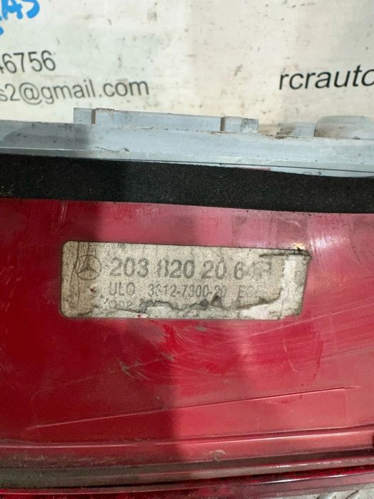 Farolim Tras Traseiro Direito Original Mercedes Benz Classe C W203