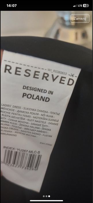 Sukienka/ płaszcz pepitka Reserved