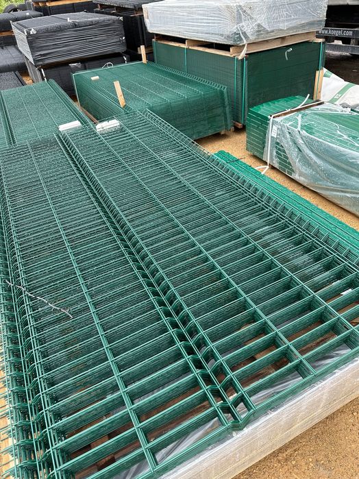 Ogrodzenie Panelowe ZESTAWY panel 3D słupek obejmy KOMPLET Transport