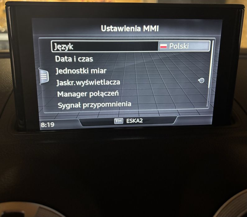 Audi a3 8v usa lampa tył jezyk polski kodowanie mapy car play android