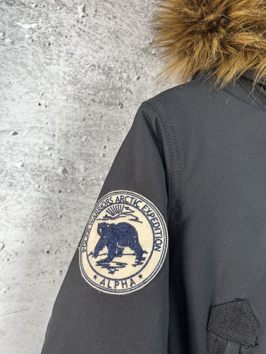 Alpha Industries - kurtka bomberka flyers fur jacket M