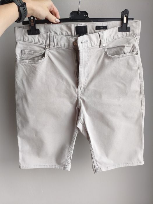 Szare krótkie spodenki szorty męskie H&M W30