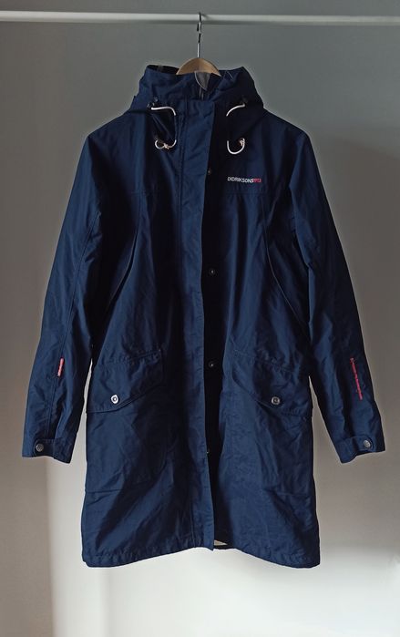 Granatowy płaszcz przeciwdeszczowy Didriksons kurtka parka