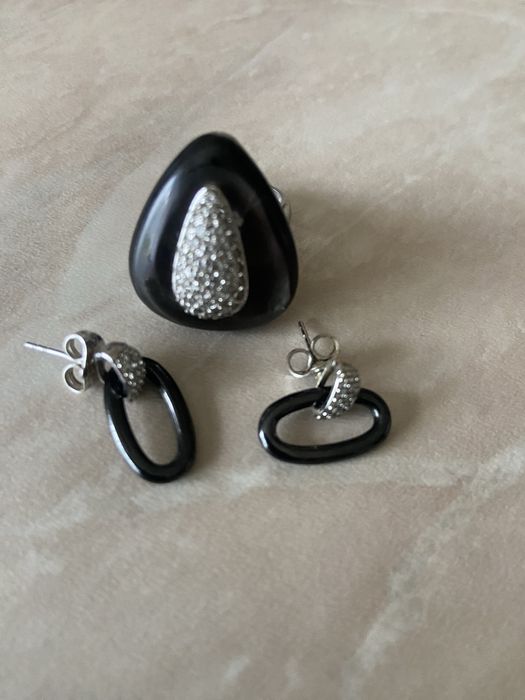 Серьги разные с керамики