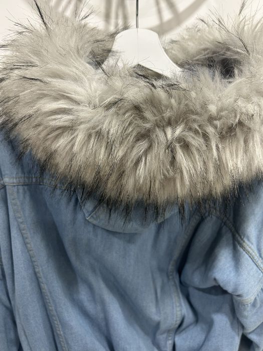 Casaco de ganga com pêlo