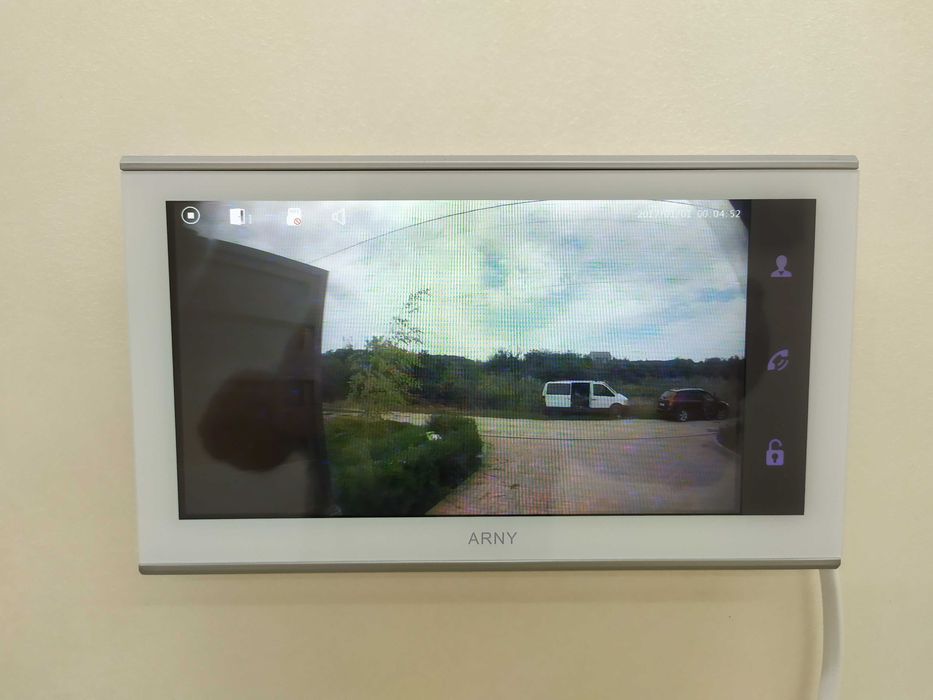 Комплект домофона Установка