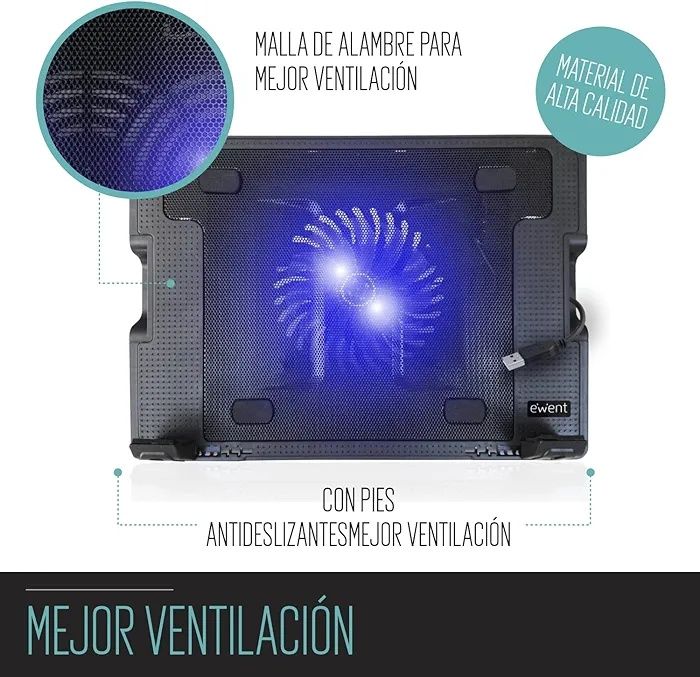 Suporte para computador portátil 17" com sistema de refrigeração e  ângulo de visão