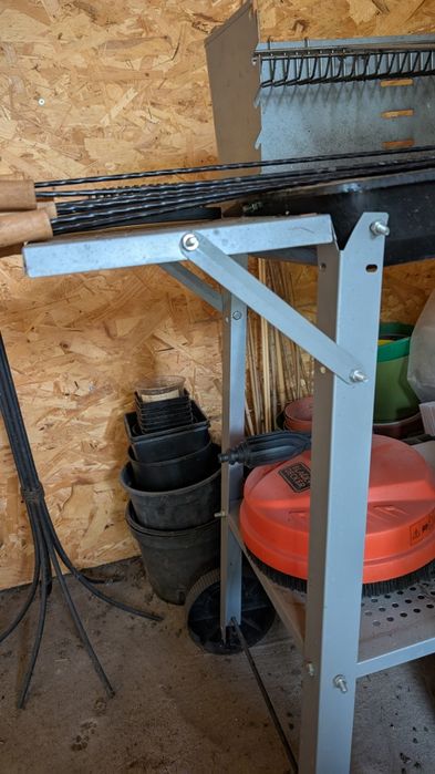 Grill ogrodowy węglowy z półką wózek mobilny