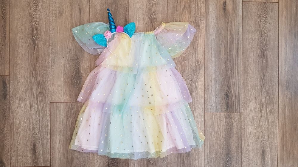 Красивое нарядное платье плаття сукня святкова Эдиноріг Единорог обруч