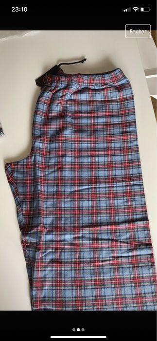 Calça pijama em flanela 100% algodão cardado