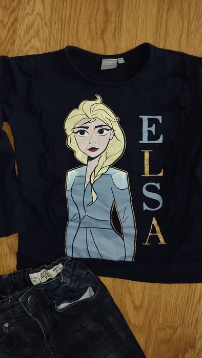 Bluza ELSA Spodnie z dziura skinny 122