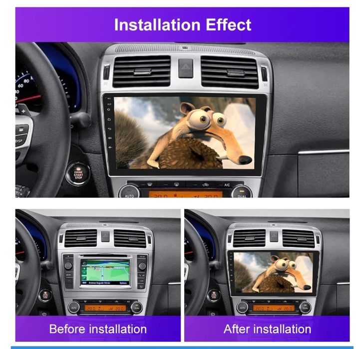 Rádio 9" Android Toyota Avensis 2002/08 CARPLAY WIFI GPS 2/32GB Novo