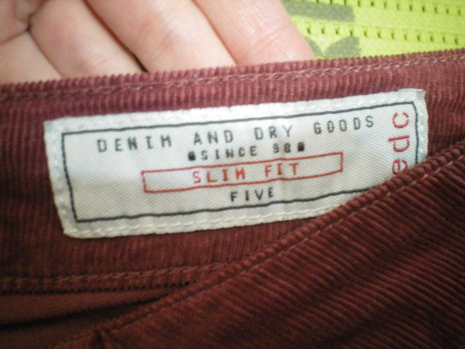 Вельветовые штаны джинсы стильные модные edc натуральный вельвет