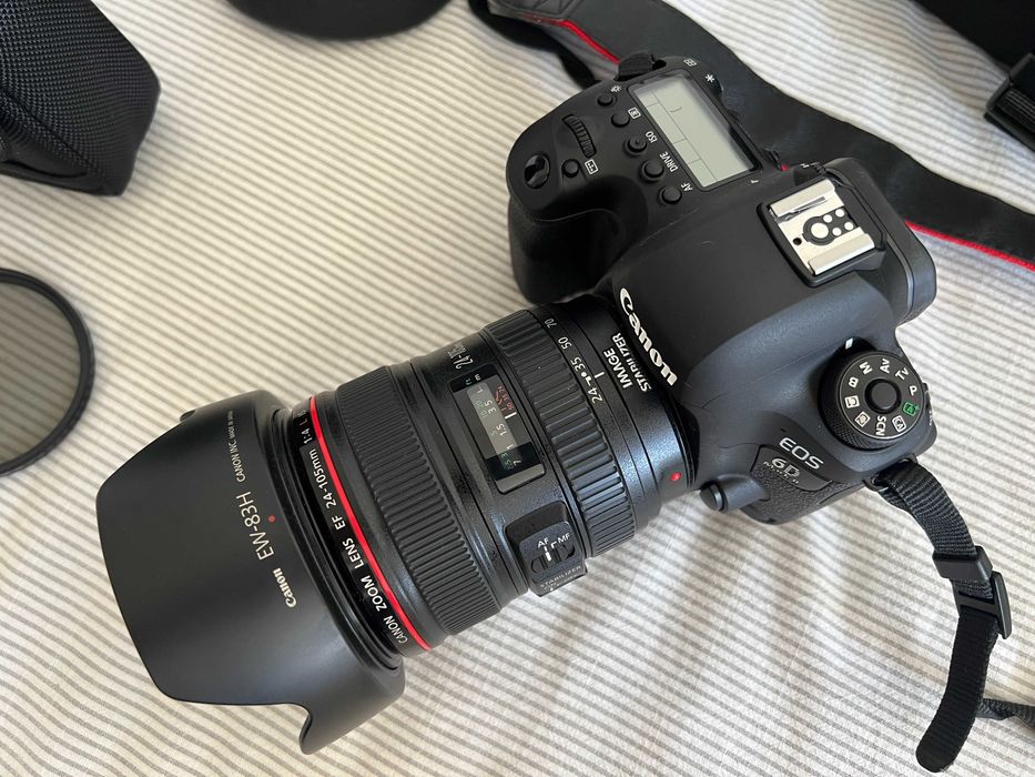 Canon 6d Mark II + Lente  24-105  1:4 L + Mochila + Filtros Tiffen