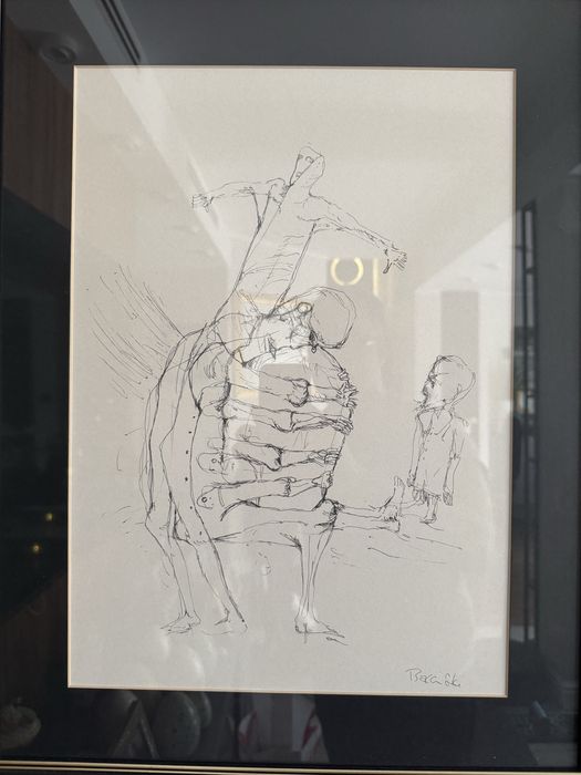 Zdzisław Beksiński – rysunek tuszem, oryginał, sygnowany