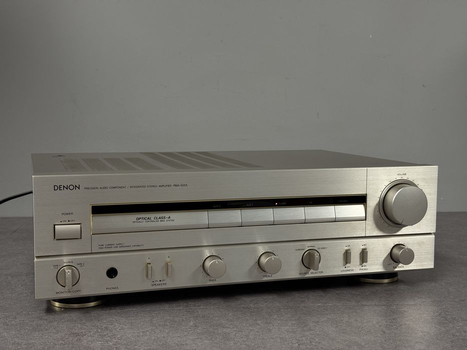 Wzmacniacz Denon PMA-520A srebrny Hi-Fi stereo vintage