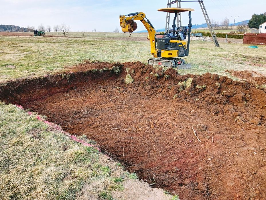 Usługii mikrokoparka roboty ziemne, instalacje wykopy, wiercenie ogrodzenia