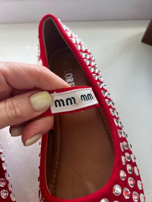 Балетки із стразами в стилі MiuMiu!