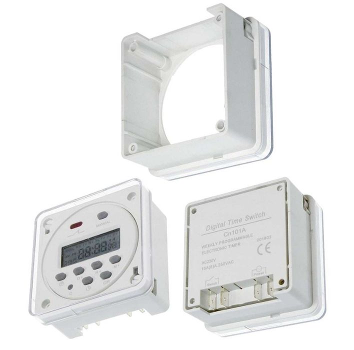Programowany moduł czasu TIMER CN101A - max out 16A 250VAC + obudowa