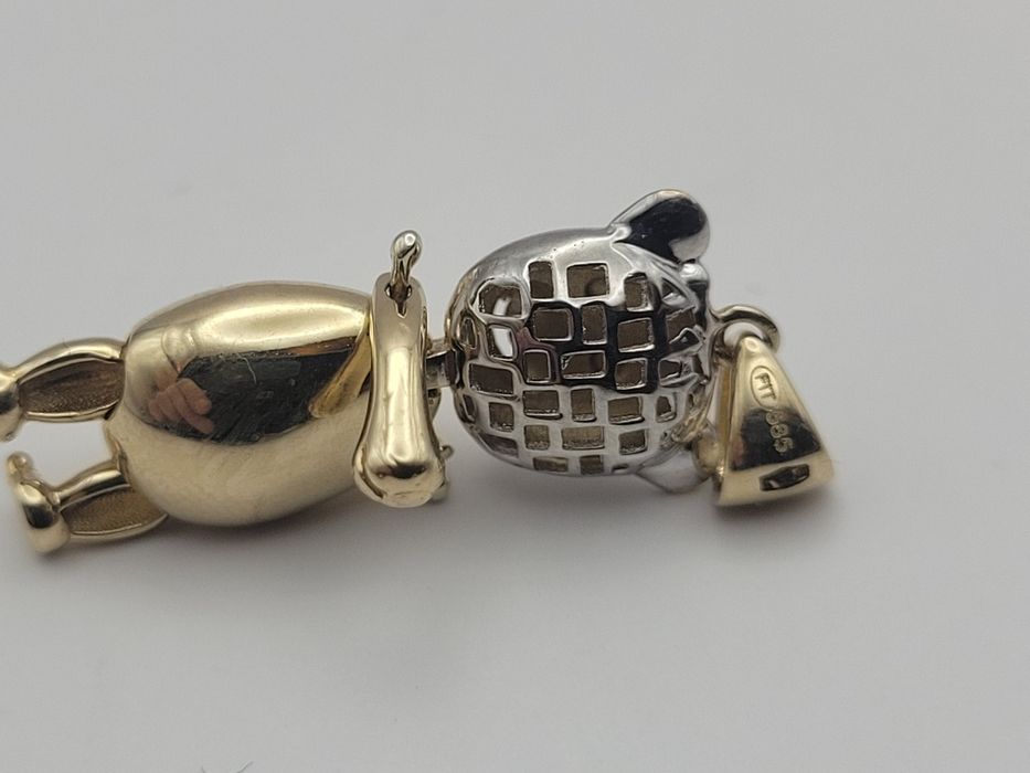 Nowa Złota zawieszka złoto próby 585, miś bear serce ocechowana