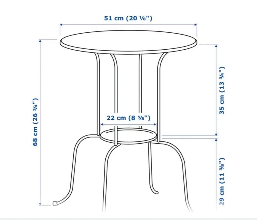 2 Mesas  de cabeceira ou de apoio Ikea Lindved