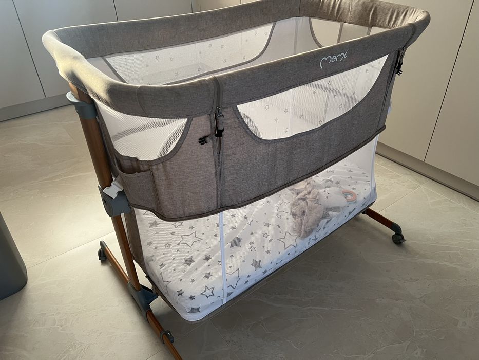 łóżeczko dostawne momi smart bed beżowe 4w1