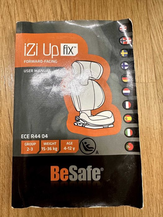 Assento auto BESAFE Izi Up Fix, Grupo II-III, Idades 4-12 anos