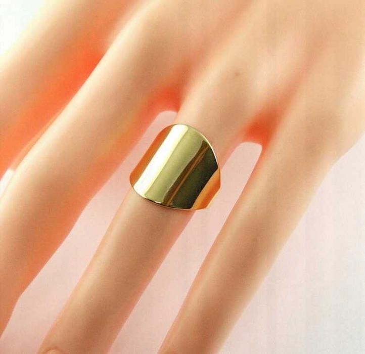 ZŁOTY PIERŚCIONEK BLASZKA złoto p.500 roz.12 idealny na prezent