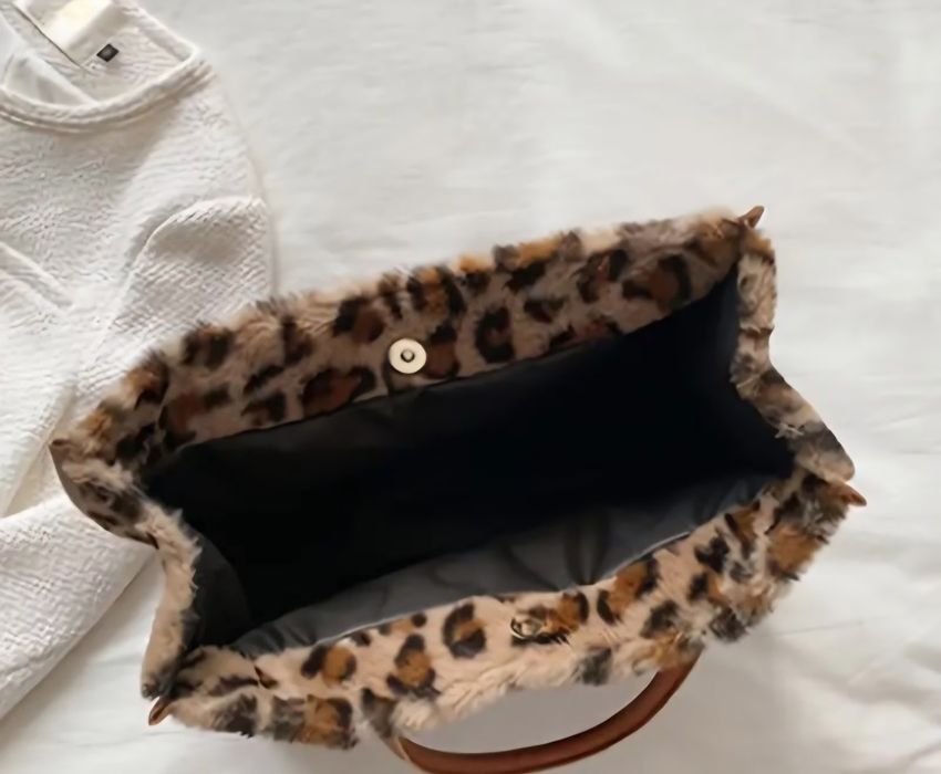 Сумка леопард плюшева, еко хутро